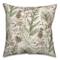 Pinecones & Greenery on White Square Throw Pillow